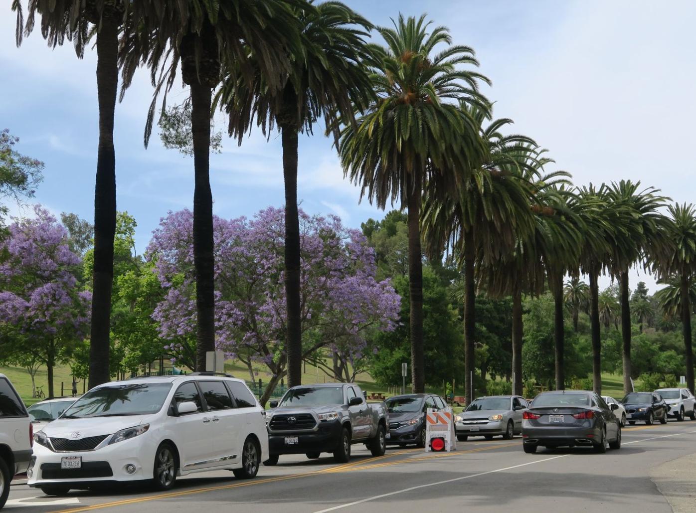 COVID-19 traffic jam at Dodger Stadium | Live News Blog ...