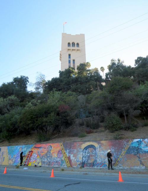 Restoration underway for Southwest Museum Mural