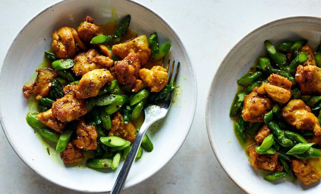 TurmericBlack Pepper Chicken With Asparagus Entertainment