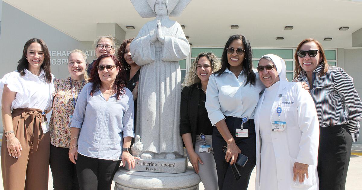 Hospital unveils new statue of patron saint