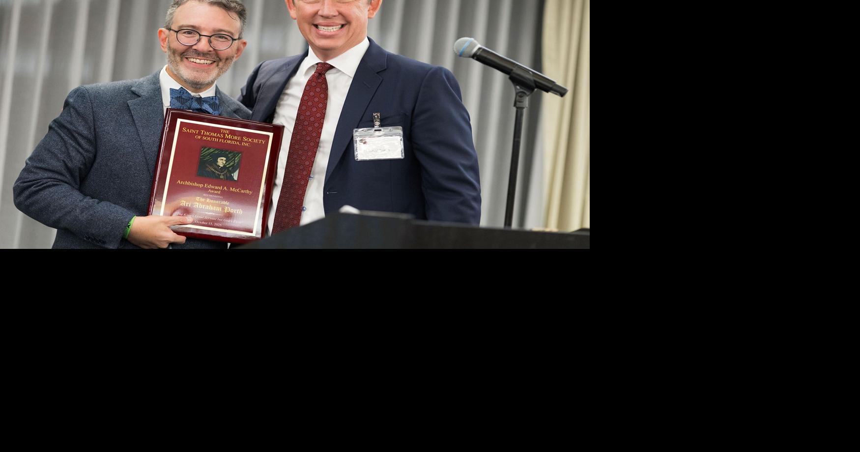 Judge presented with McCarthy award | Miami | thefloridacatholic.org