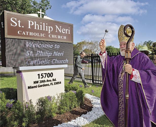 New pews and digital sign for St. Philip Neri Church Miami