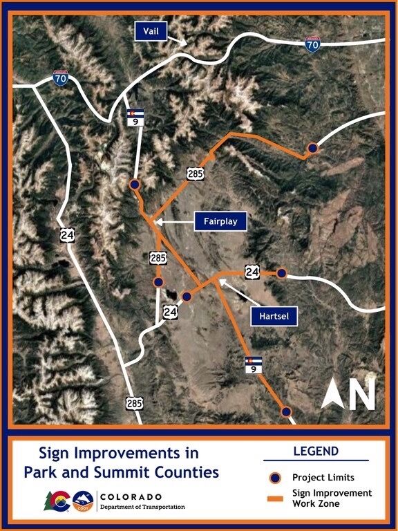 Mat 285 Map Lane closures on US 285 for sign installations | Local News | theflume.com