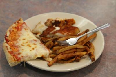 A cafeteria dish
