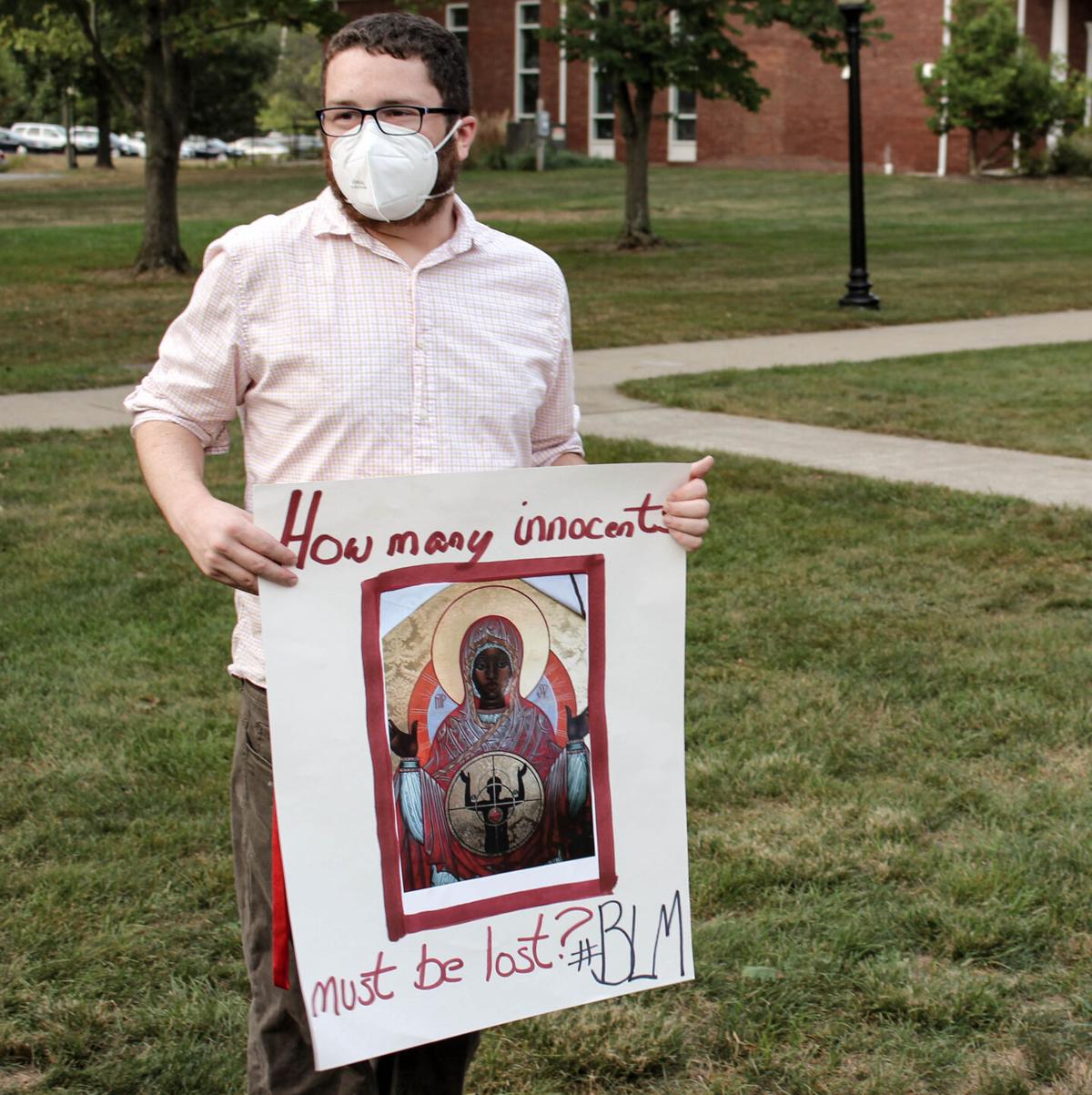 Russ Norris at campus BLM rally