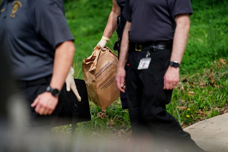 Police at the home of former Virginia Lieutenant Governor Justin Fairfax, after he shot and killed his wife Cerina Fairfax and himself, according to police
