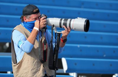 James P. McCoy photographing the Bills Jets from the Stands