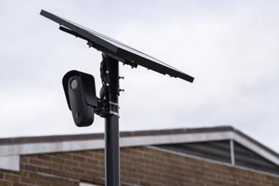 A surveillance camera on Wide Street in Norfolk, Virginia as seen on Jan. 23, 2023.