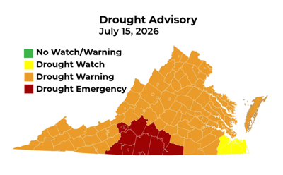 Drought map - July 15, 2026