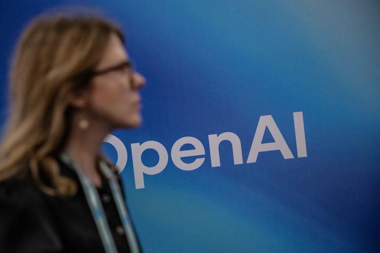 An OpenAI logo during the Dreamforce 2026 technology summit in San Francisco, California