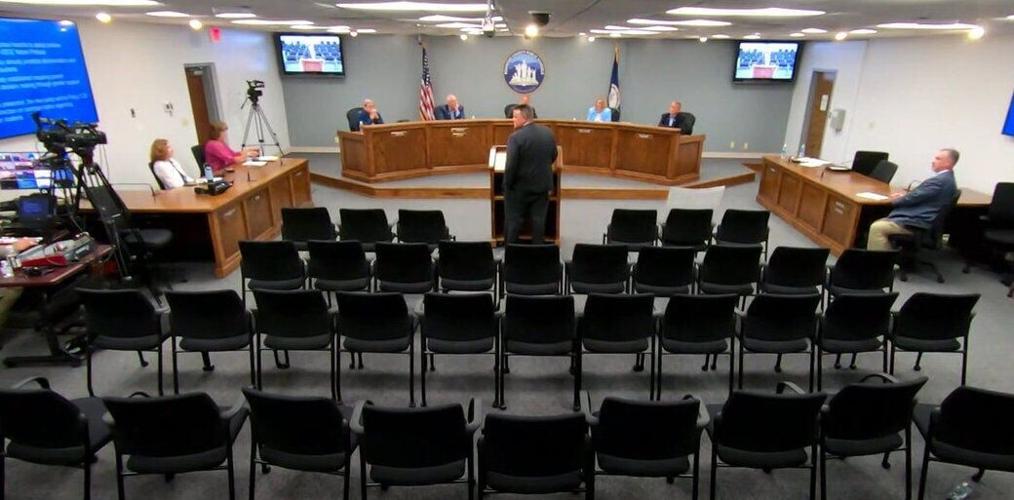Roanoke County School Board 7.27.23 empty room