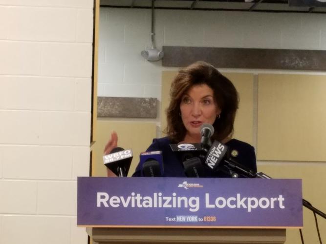 Kathy Hochul in Lockport