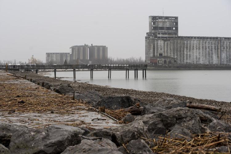 Destroyed railing posts