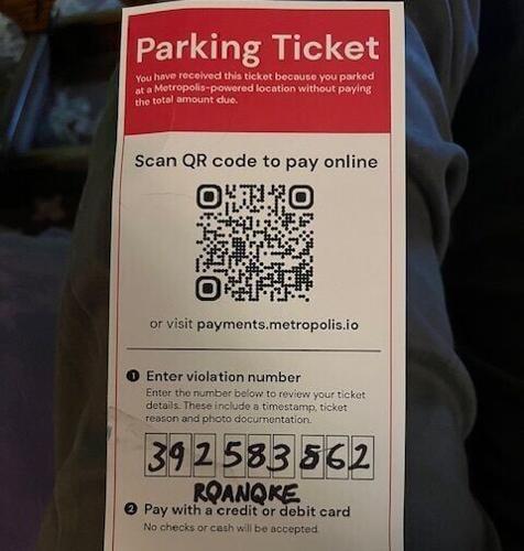 Metropolis parking ticket