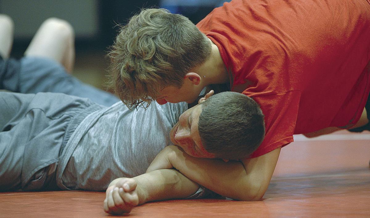 Workouts on the wrestling mat