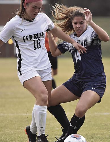 Ferrum College women's soccer action