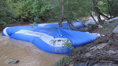 Work to reopen Blue Bend Road stalled