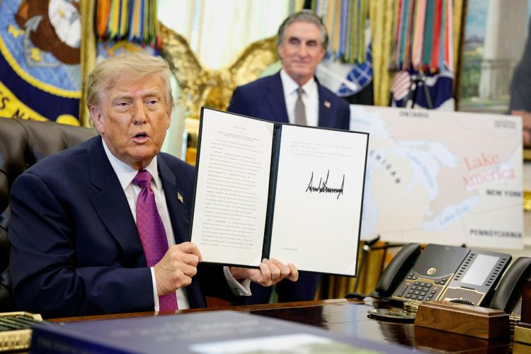 U.S. President Trump signs executive order at the White House in Washington