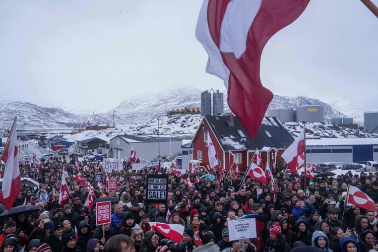 APTOPIX Greenland US Protest