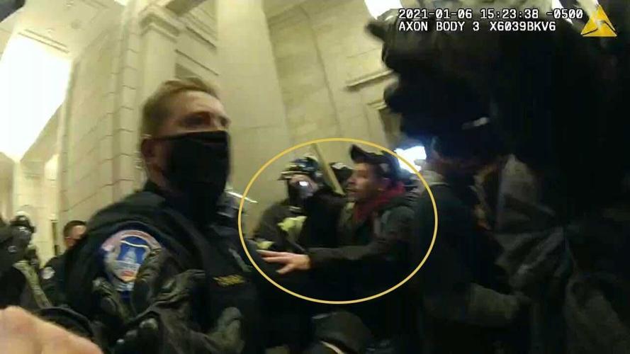 Nathan Noyce during the Jan 6. Capitol riot