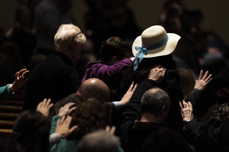 People gather to pray for Kim Pegula at Eastern Hills Church