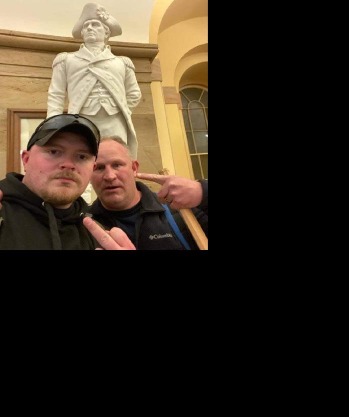Rocky Mount officers inside the Capitol Crypt