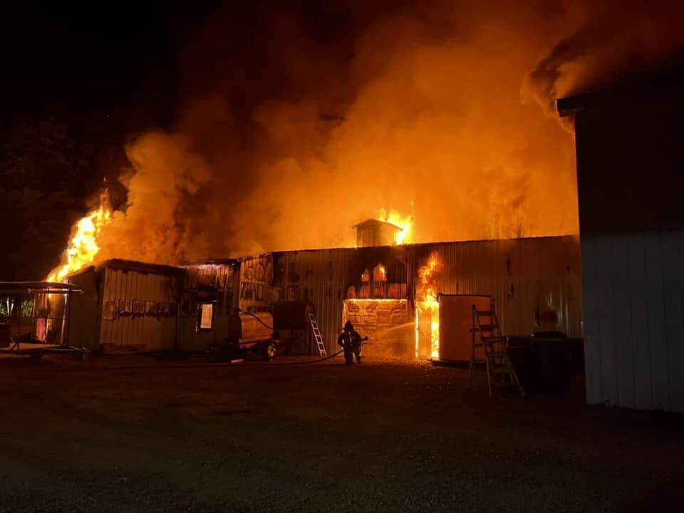 Fire at Twin Creeks Distillery in Ferrum