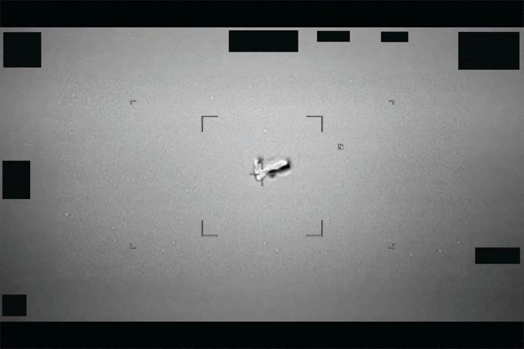 Handout image shows unidentified aerial phenomenon (UAP) released by U.S. Defense Department