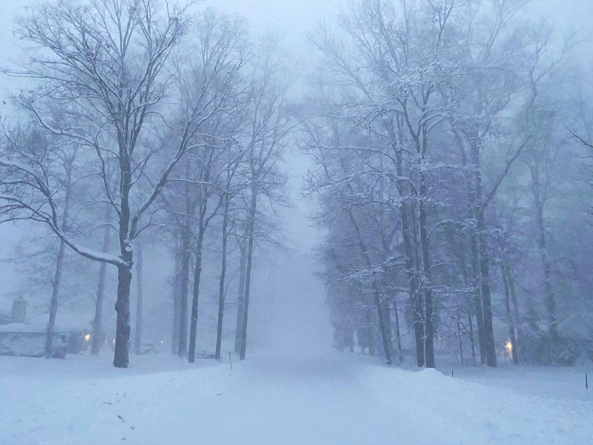 A snow-covered road