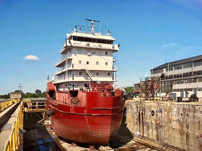 Presque Isle ship dry docked