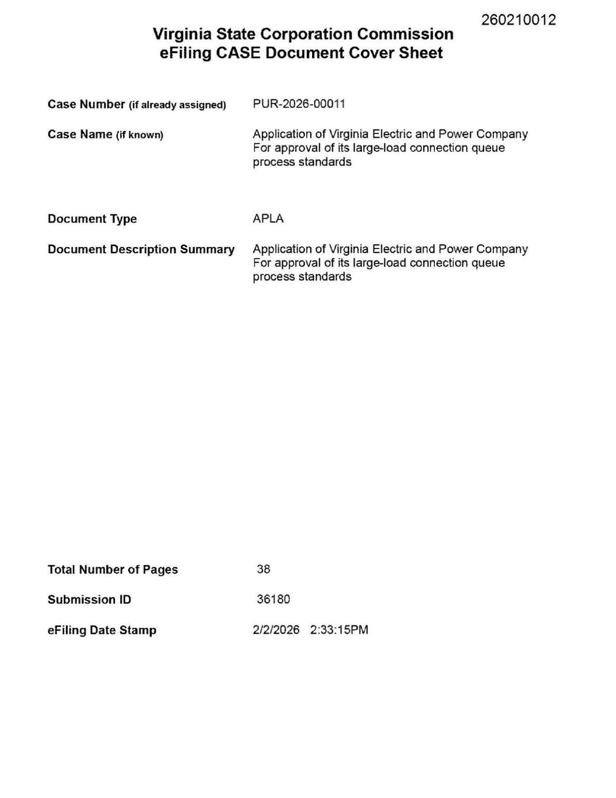 Dominion report on data centers
