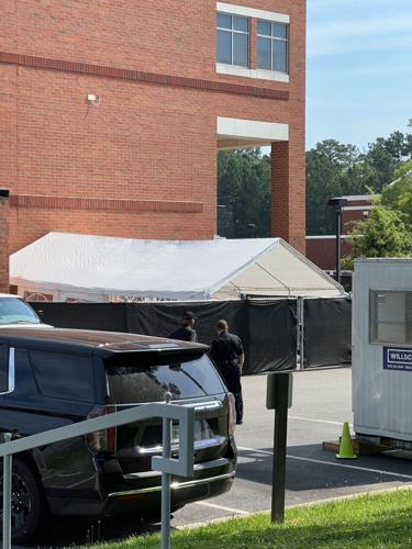 tent at Chesterfield Courthouse