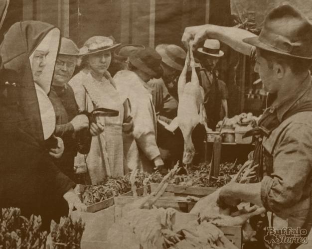 broadway market nuns buyng chickens