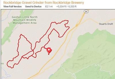 Rockbridge Gravel Grinder route map