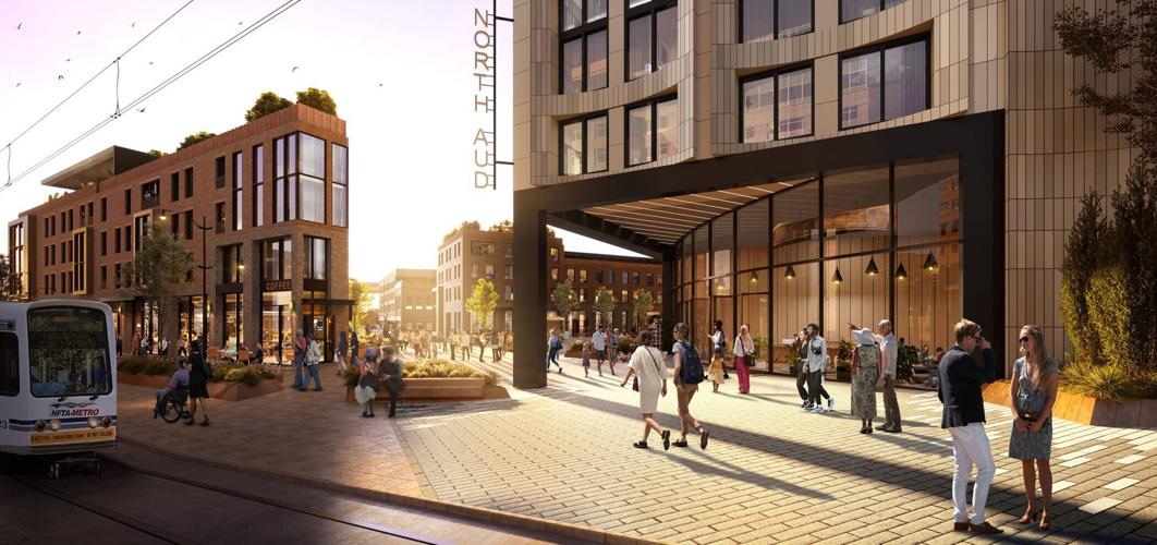 Rendering of former Memorial Auditorium site