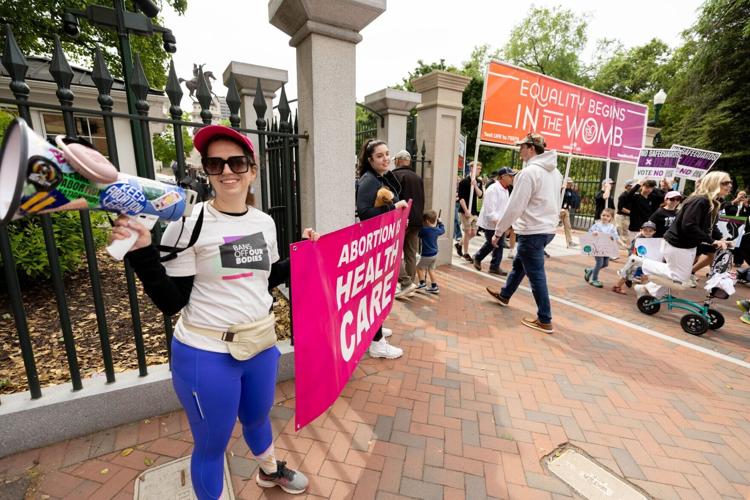 Counterprotesters at March for Life
