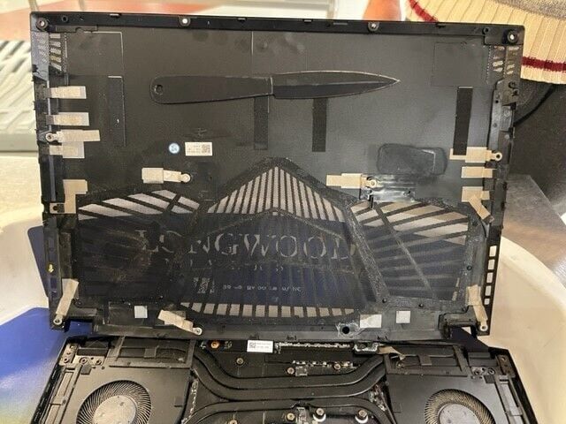 Double-edged knife discovered in laptop computer