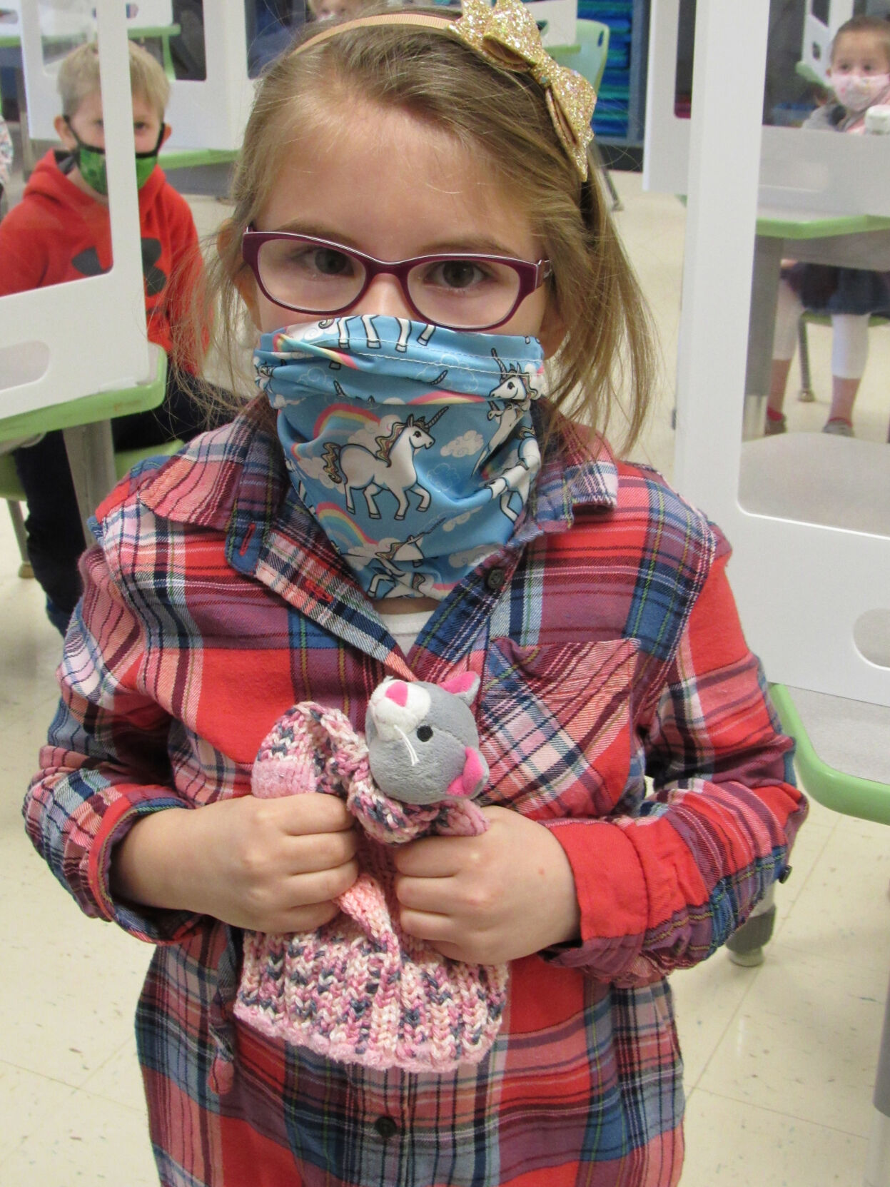 Students receive winter hats from Adele's Legacy