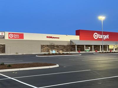 A sign went up this week on the new Target store on the Outer Banks announcing an opening date of April 2.