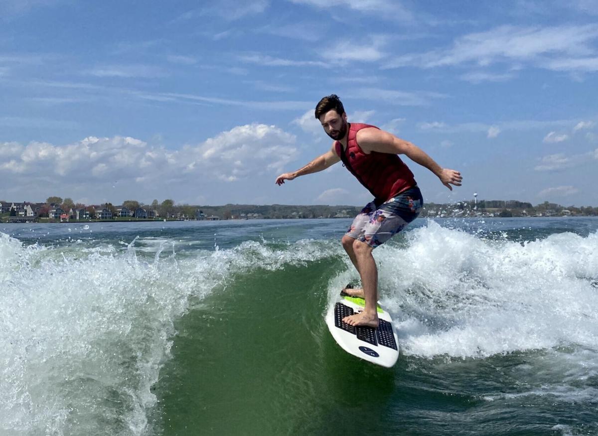Wakesurfing at SML