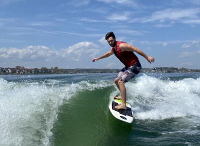 Wakesurfing at SML