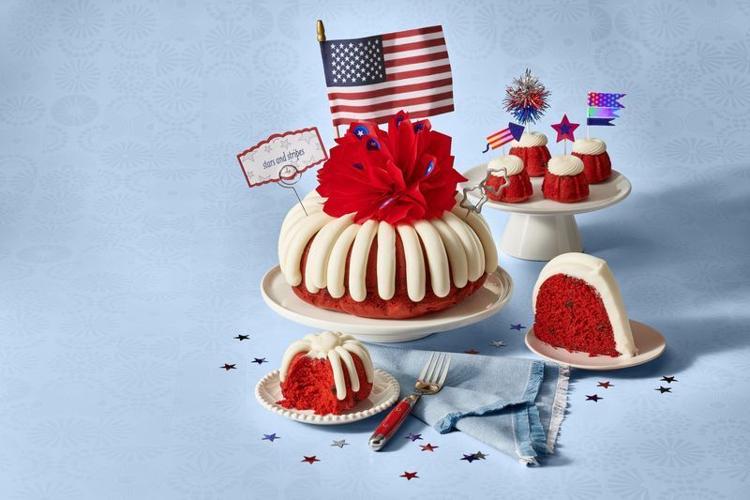 Nothing Bundt Cakes has a Patriotic Decorated Cake and new Fireworks & Freedom Bundtini Toppers for the holiday.