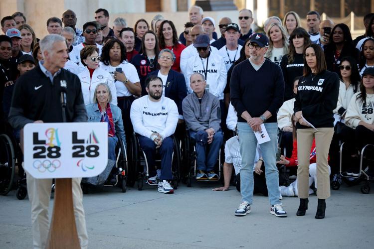 LA28 officials speak to the media