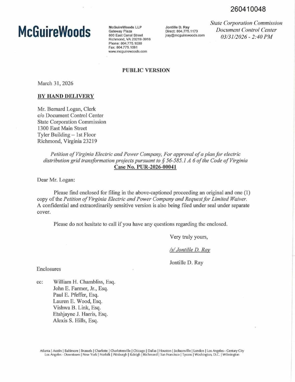 Dominion Energy petition