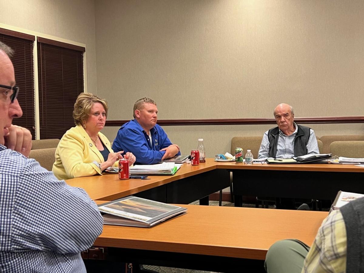 Franklin County Board of Supervisors members Lorie Smith (from left), Nick Mitchell and Marshall Jamison