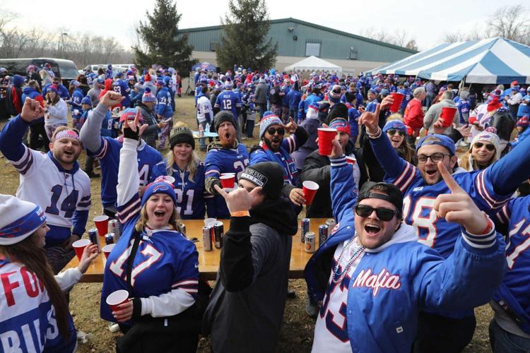 Crowd of Bills fans in Kansas City