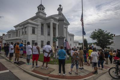 Black Lives Matter marchers in Rocky Mount