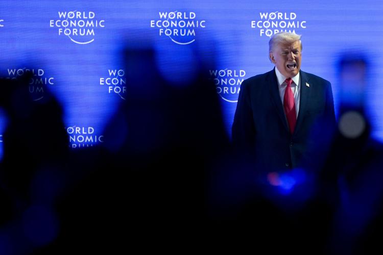 APTOPIX Switzerland Davos Trump