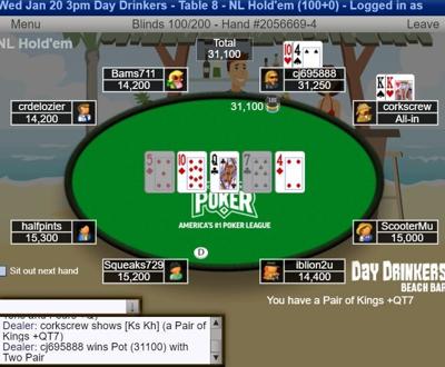 Online poker tournament