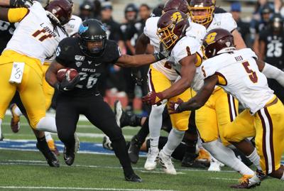 1014043629 McCoy Sports Buffalo Bulls running back Jaret Patterson  football hosts Central Michigan (copy)